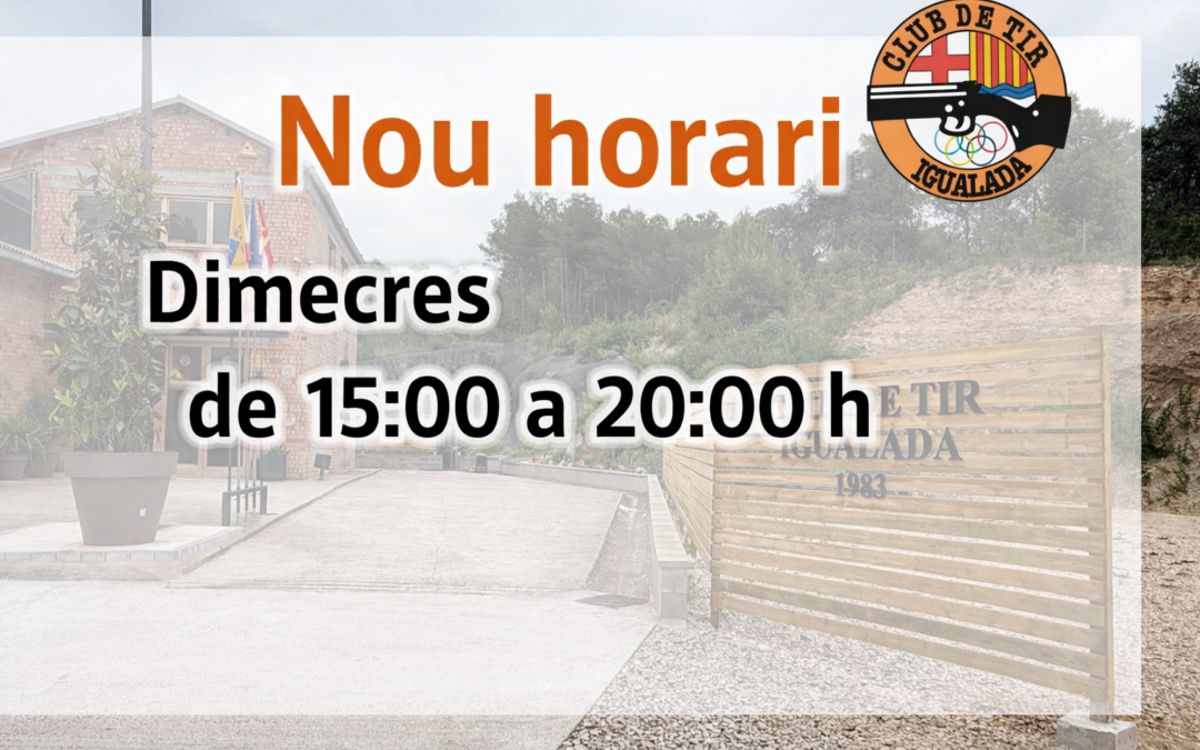 NOU horari de dimecres